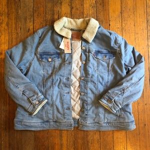 Women's Levi's Denim Faux-Sherpa Jean Jacket